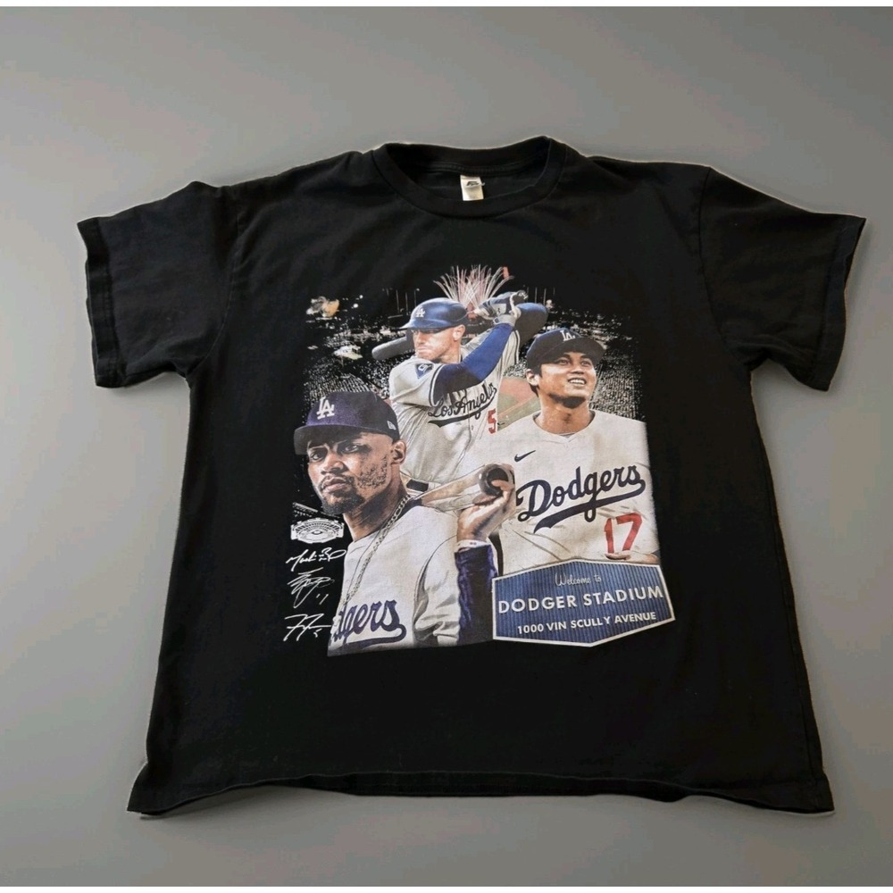 L A Dodgers Men's Baseball Cotton T-shirt 'Welcome To Dodgers Stadium" Medium